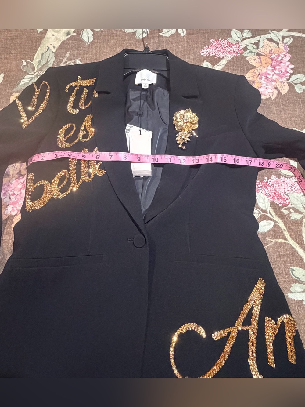 Cinq a Sept Sequinned Graphic Blazer
Color: Black/gold - Picture 10 of 10
